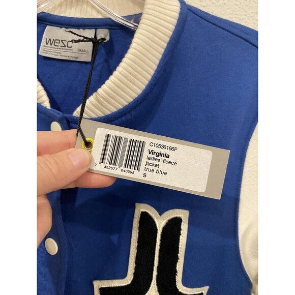 WeSC Virginia Jacket Womens Small Fleece Varsity Bomber Letterman - Picture 3 of 6